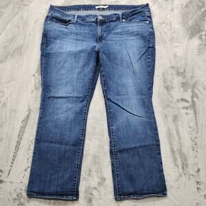 Levi's Jeans Womens 24W Blue Dark Wash Classic Straight Leg Stretch Denim Casual